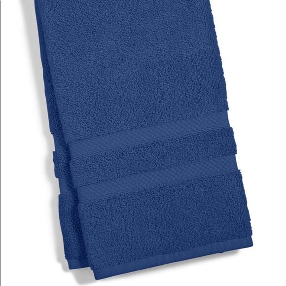 2 X $15 Charter Club 16" x 30" Hygro Cotton Hand Towel. Color: Carolina Blue - Picture 1 of 8
